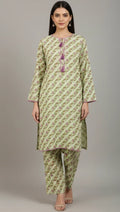 Article-015 Sapphire 2-Piece Stitched Lawn Suit for Women – Shirt & Trouser | Summer Collection Pakistan