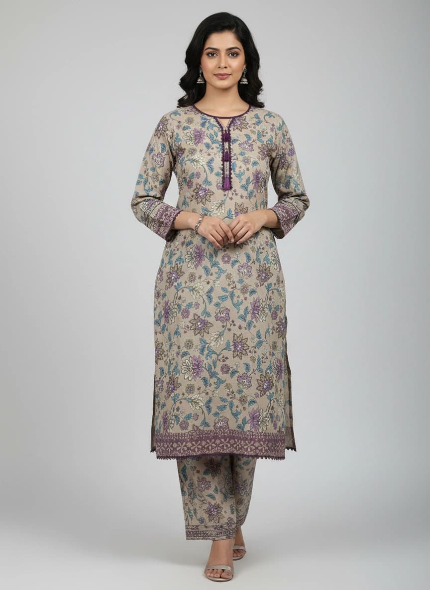Article-008 Sapphire 2-Piece Stitched Lawn Suit for Women – Shirt & Trouser | Summer Collection Pakistan (Copy)